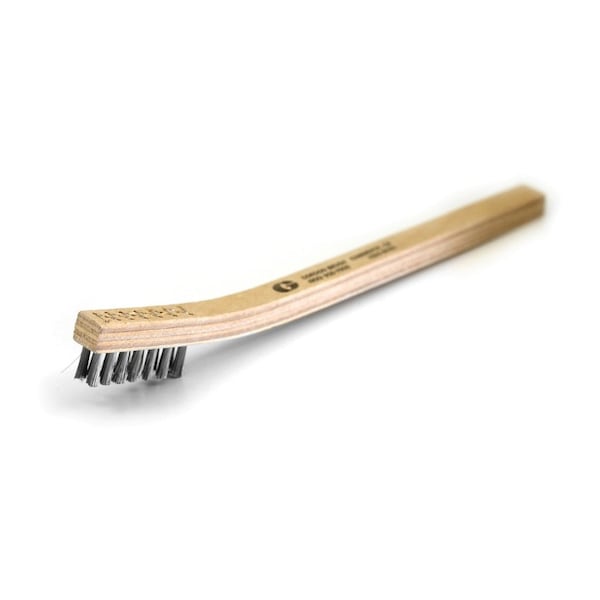 4x19 Row 0.014 Nylon Bristle 13-3/4 Curved Wood Handle Plater's, PK12